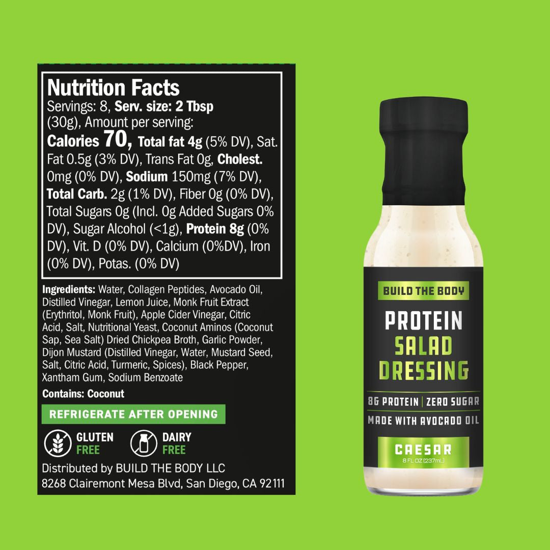 Build the Body 8G Protein Salad Dressing (2 pack) | Made with Collagen Peptides & Avocado Oil (Copy)